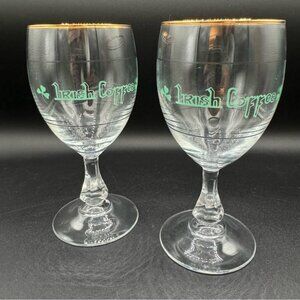 Irish Coffee Gold Rim Glasses Made In France Set of 2